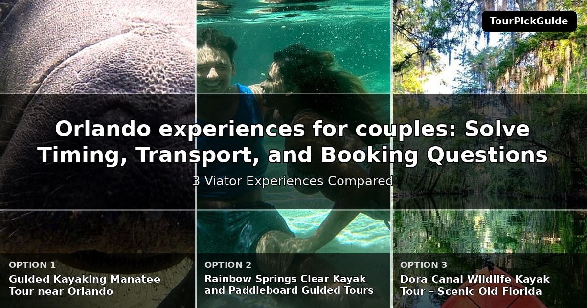 Orlando experiences for couples – three Viator experiences compared