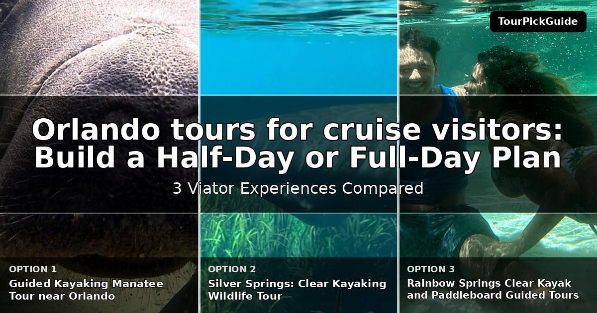 Orlando tours for cruise visitors – three Viator experiences compared