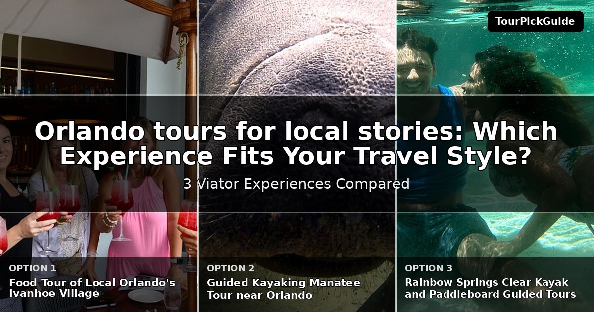 Orlando tours for local stories – three Viator experiences compared