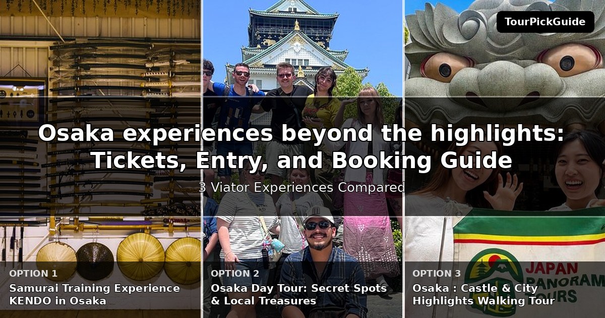 Osaka experiences beyond the highlights – three Viator experiences compared