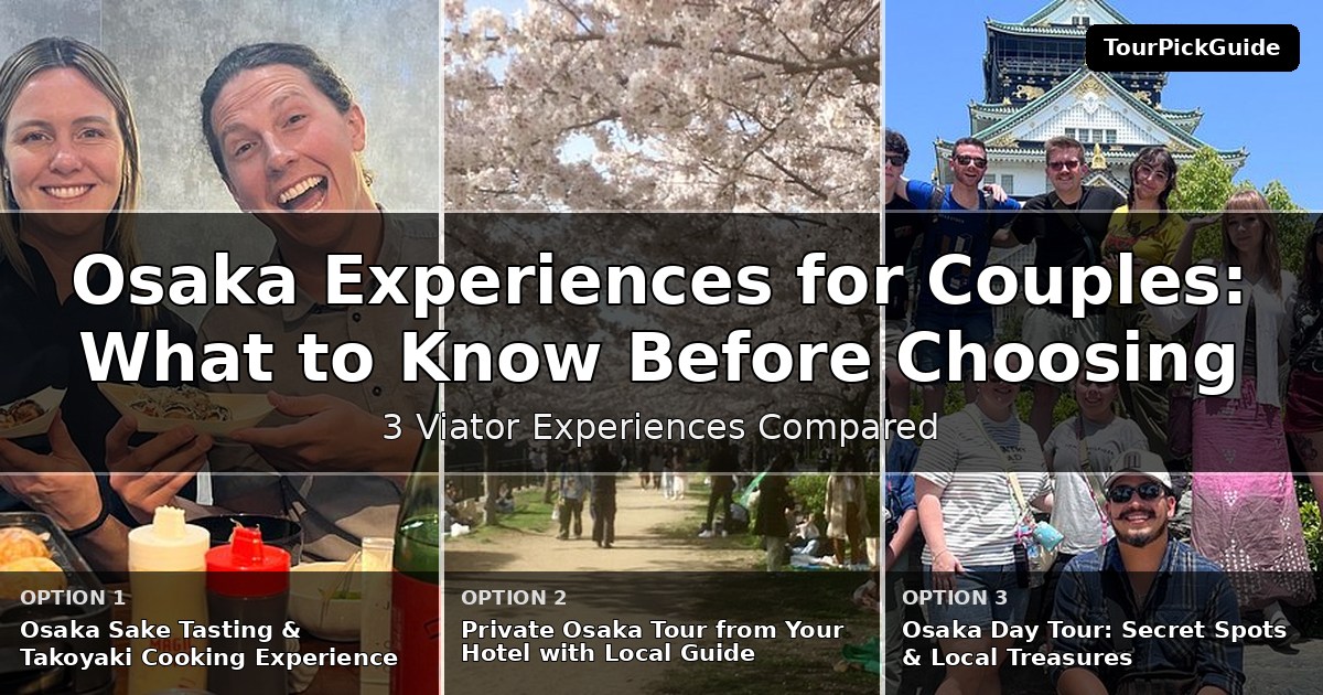 Osaka experiences for couples – three Viator experiences compared