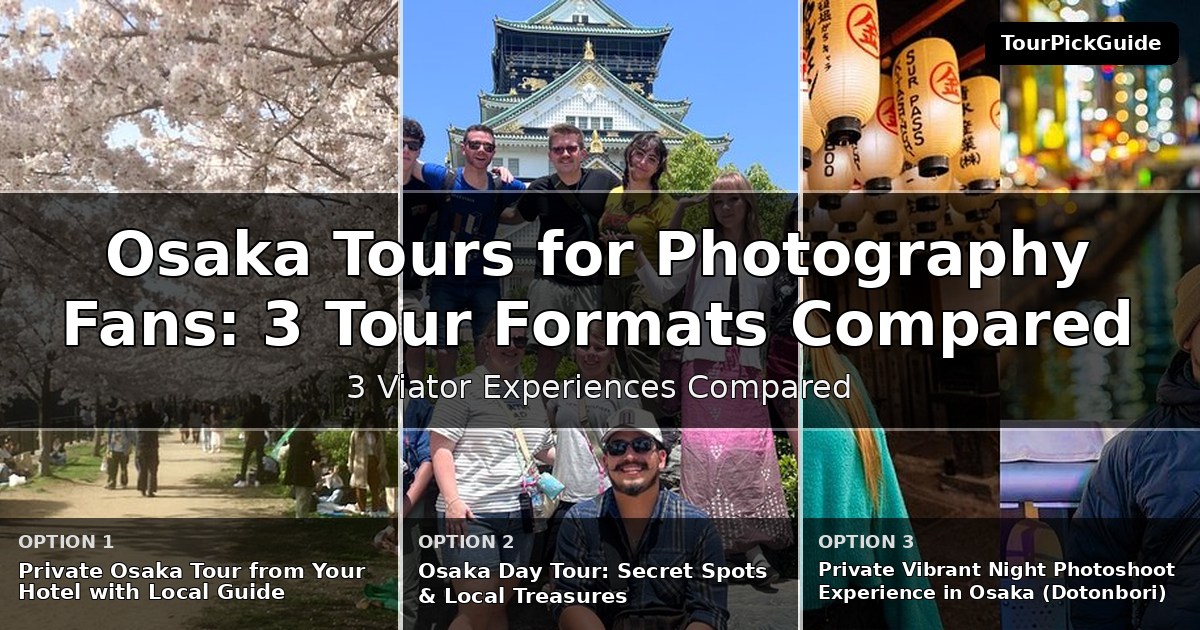 Osaka tours for photography fans – three Viator experiences compared