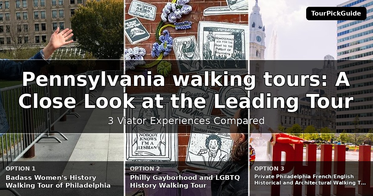 Pennsylvania walking tours – three Viator experiences compared