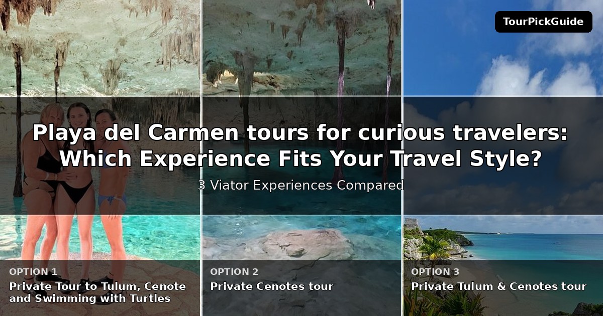 Playa del Carmen tours for curious travelers – three Viator experiences compared