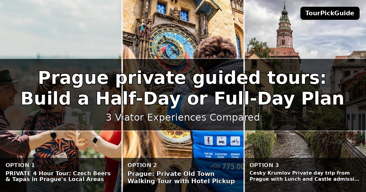 Prague private guided tours – three Viator experiences compared