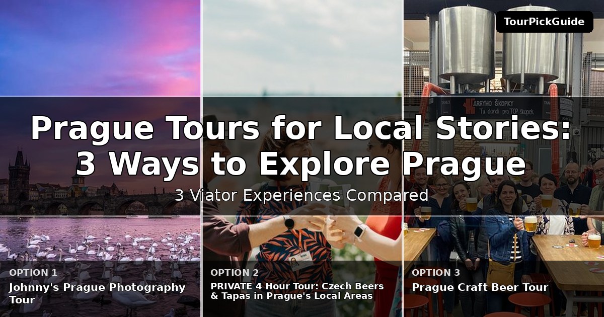 Prague tours for local stories – three Viator experiences compared