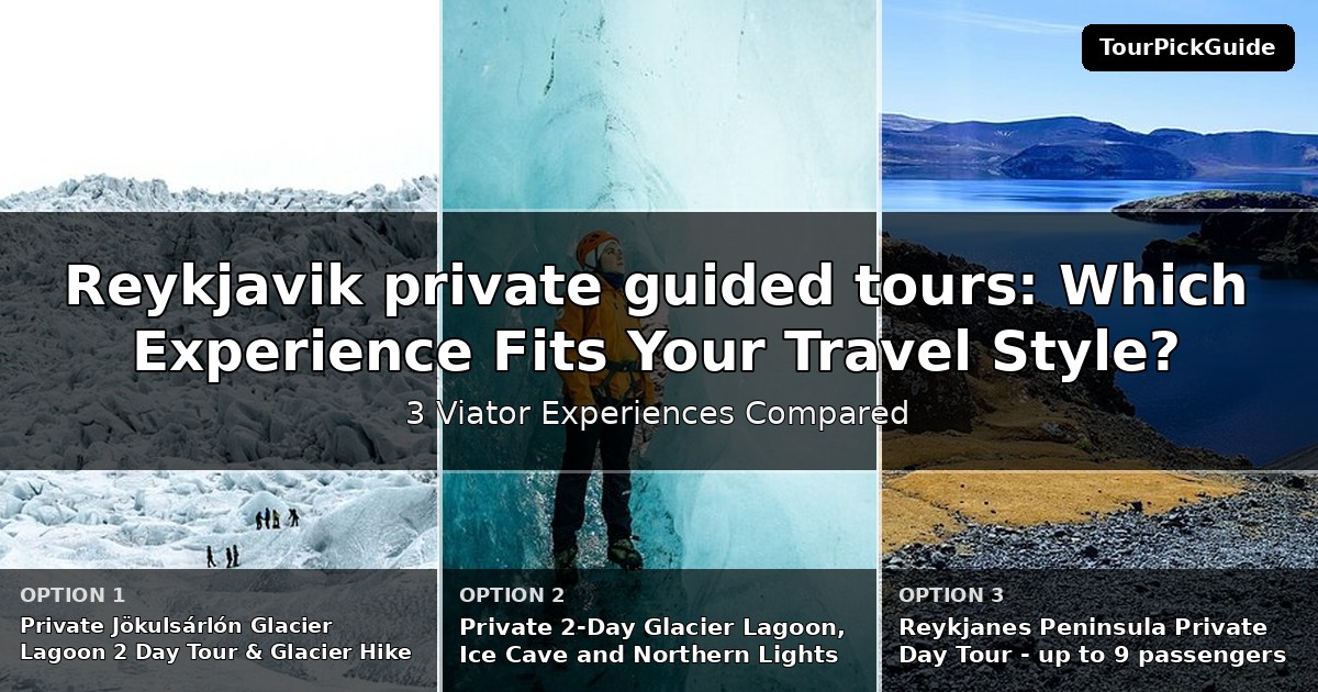 Reykjavik private guided tours – three Viator experiences compared