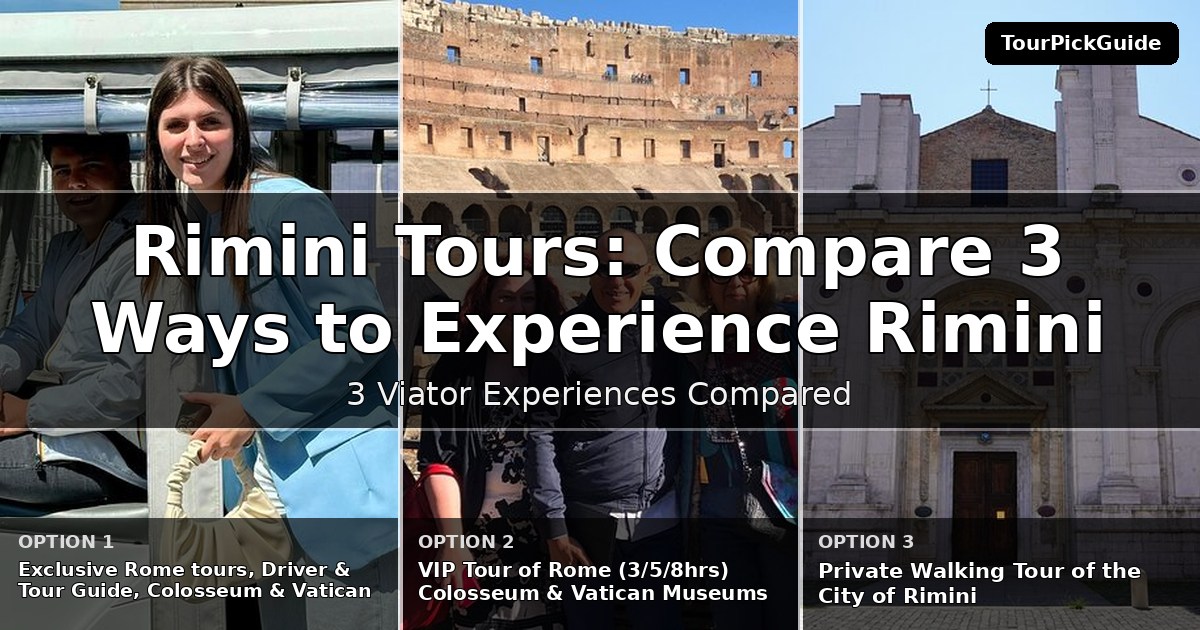 Rimini tours – three Viator experiences compared