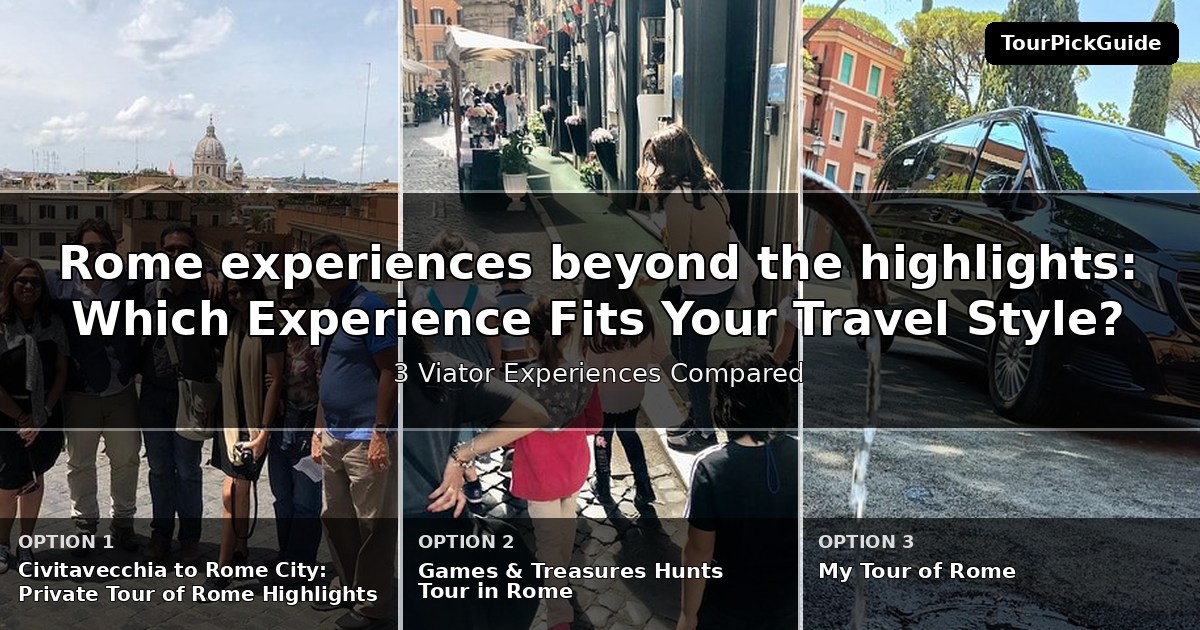 Rome experiences beyond the highlights – three Viator experiences compared