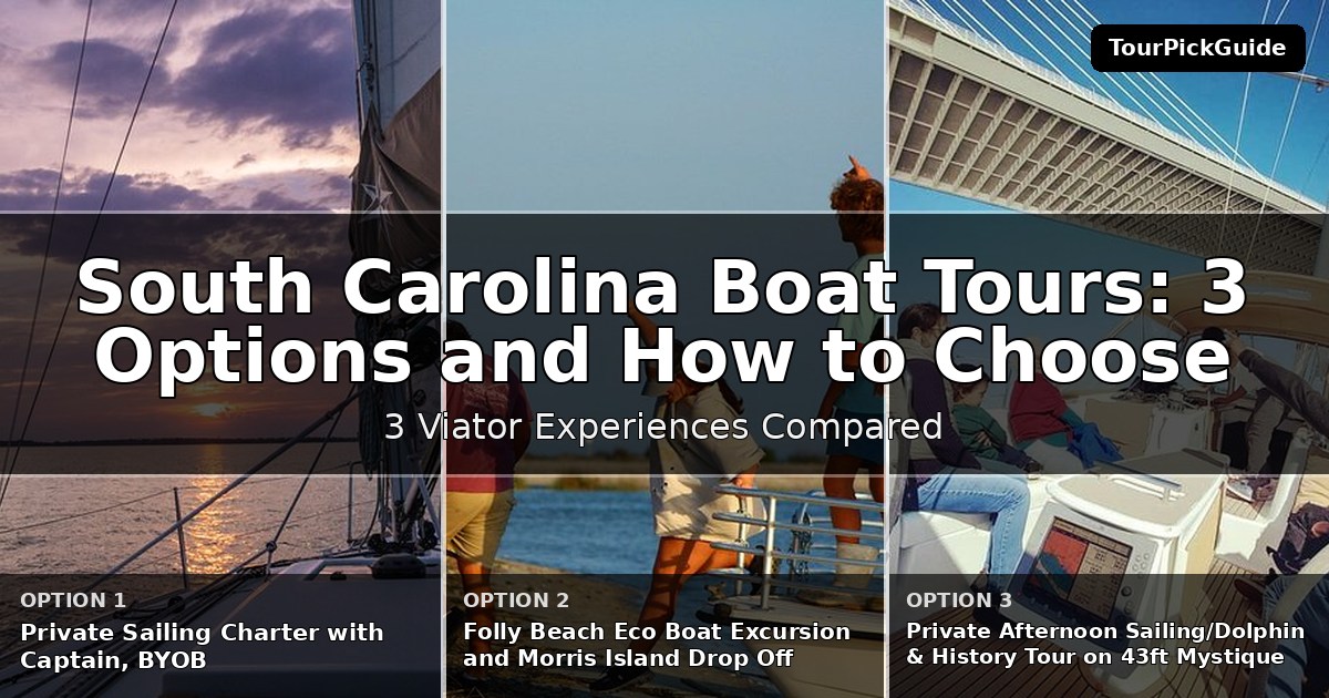 South Carolina boat tours – three Viator experiences compared