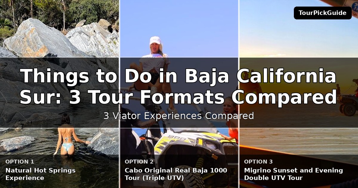 things to do in Baja California Sur – three Viator experiences compared