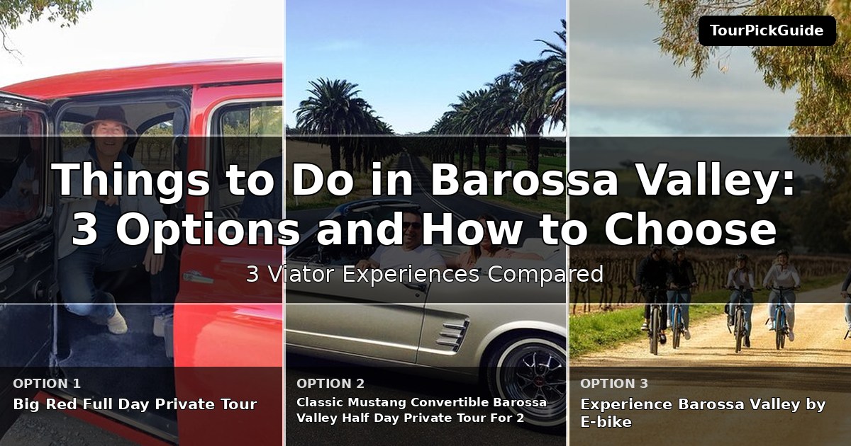 things to do in Barossa Valley – three Viator experiences compared