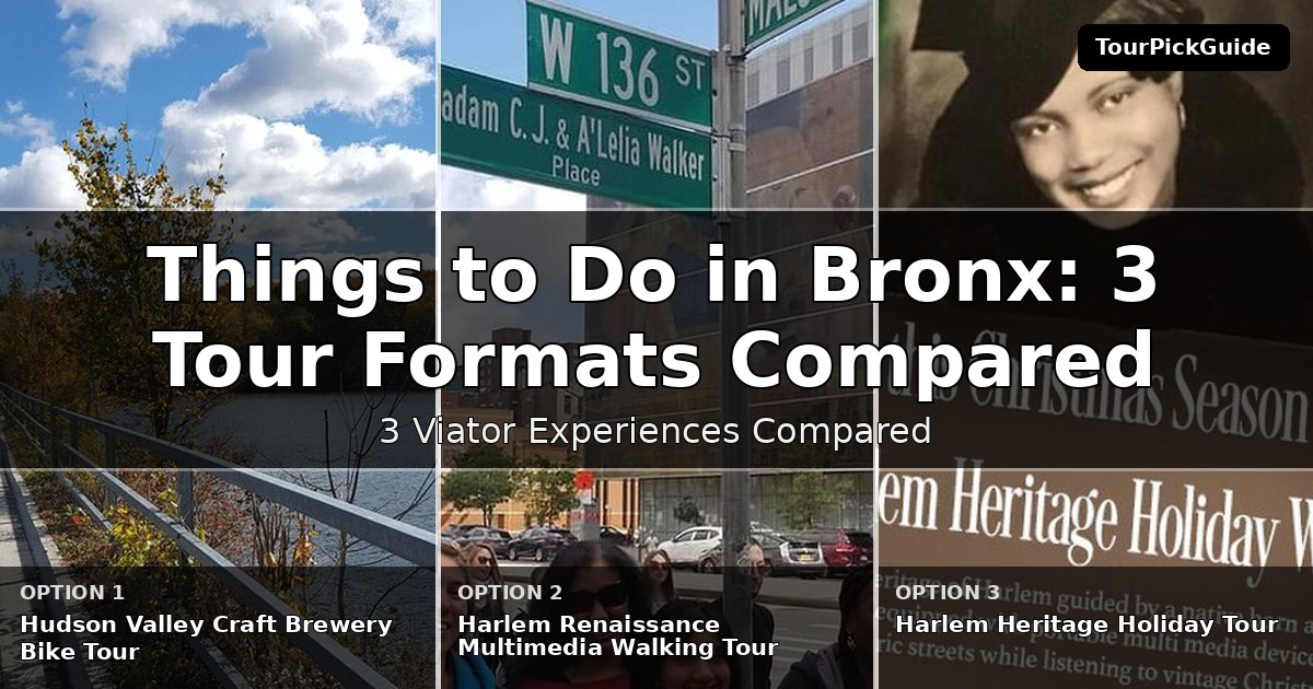 things to do in Bronx – three Viator experiences compared