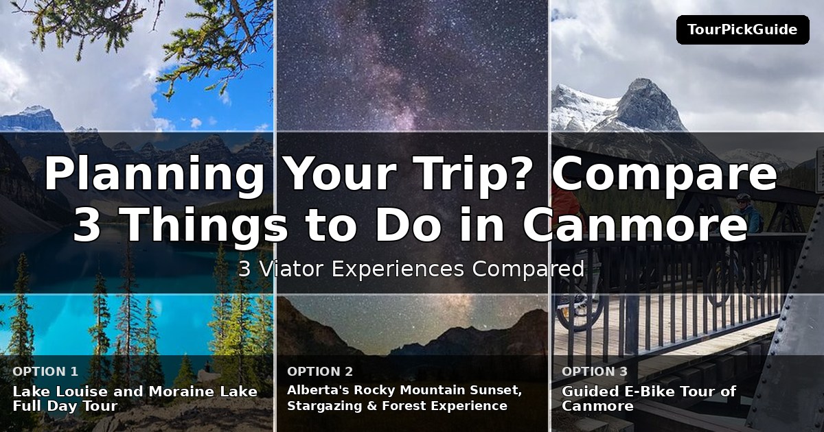things to do in Canmore – three Viator experiences compared