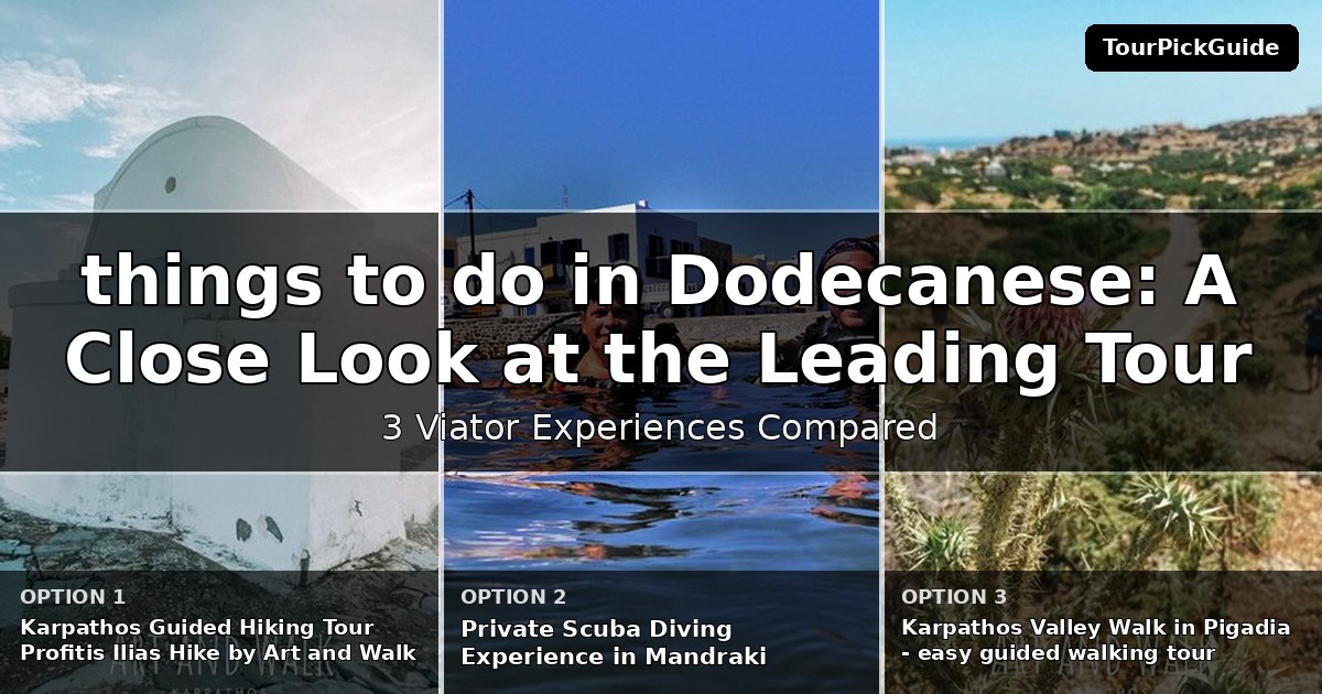 things to do in Dodecanese – three Viator experiences compared