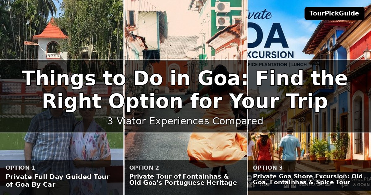 things to do in Goa – three Viator experiences compared