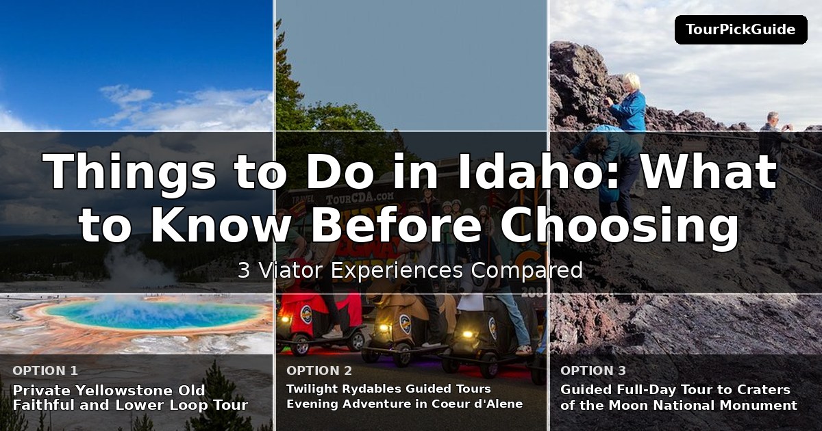 things to do in Idaho – three Viator experiences compared