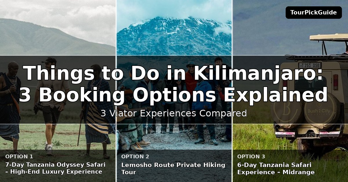 things to do in Kilimanjaro – three Viator experiences compared