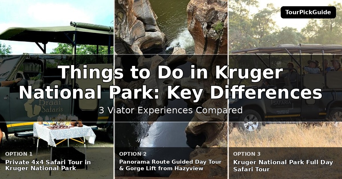 things to do in Kruger National Park – three Viator experiences compared