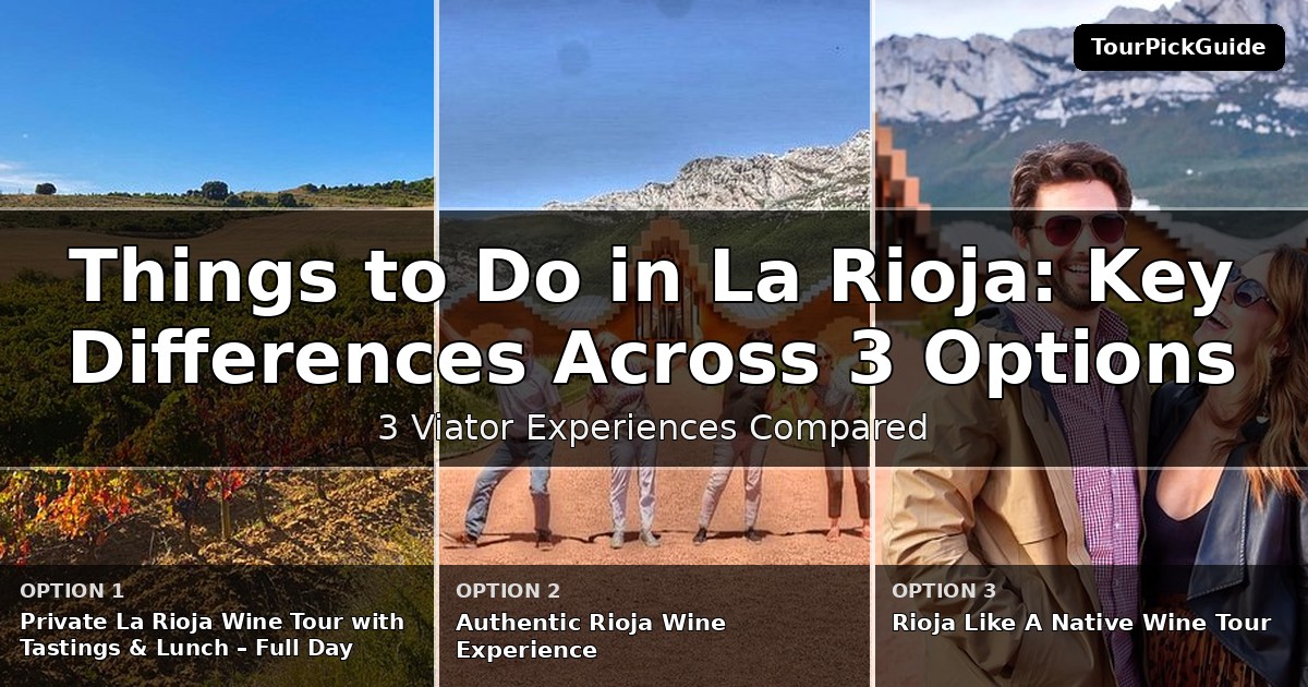things to do in La Rioja – three Viator experiences compared
