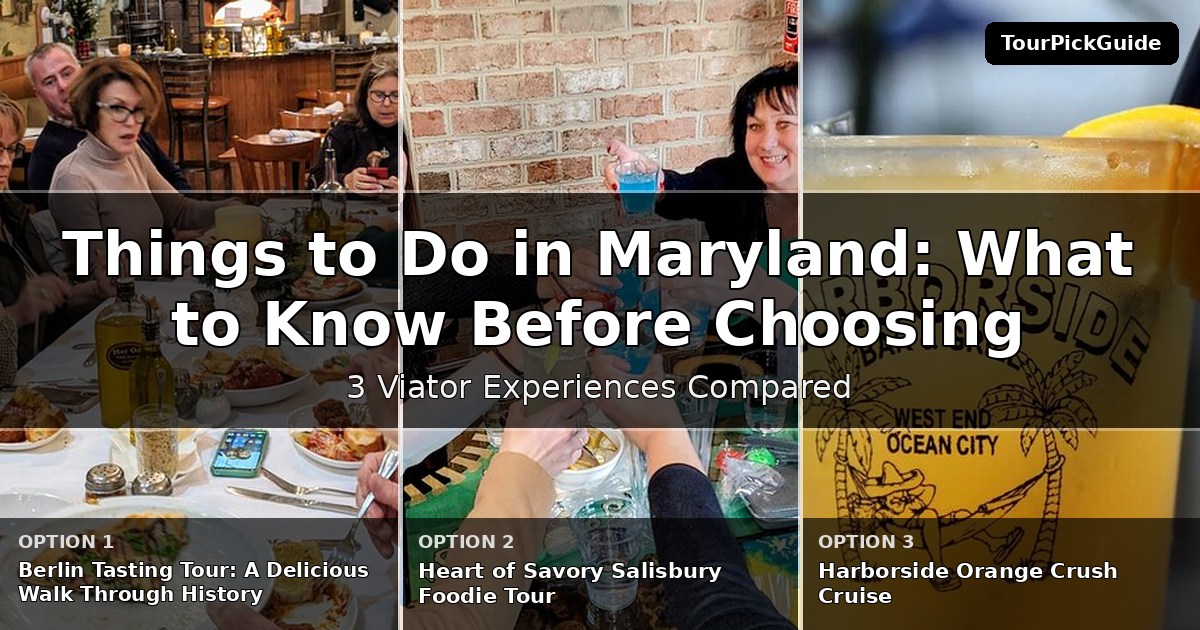 things to do in Maryland – three Viator experiences compared
