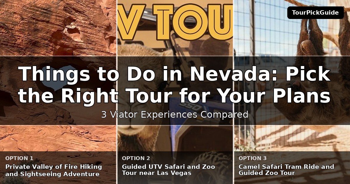 things to do in Nevada – three Viator experiences compared
