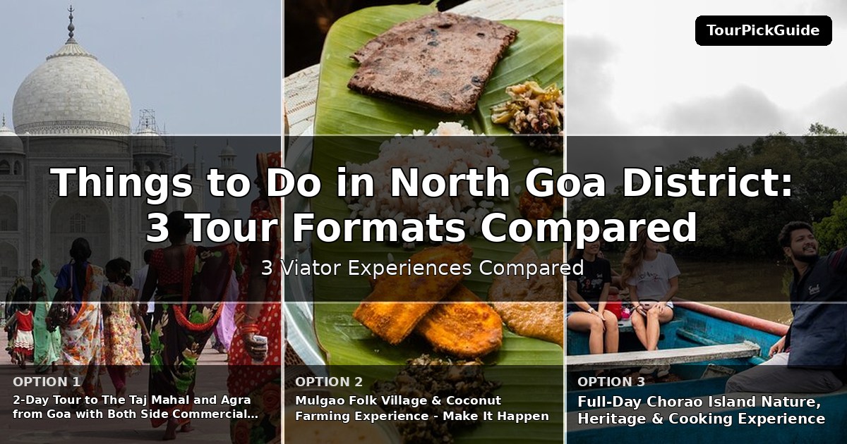 things to do in North Goa District – three Viator experiences compared