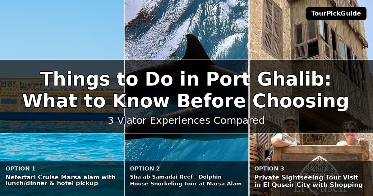 things to do in Port Ghalib – three Viator experiences compared