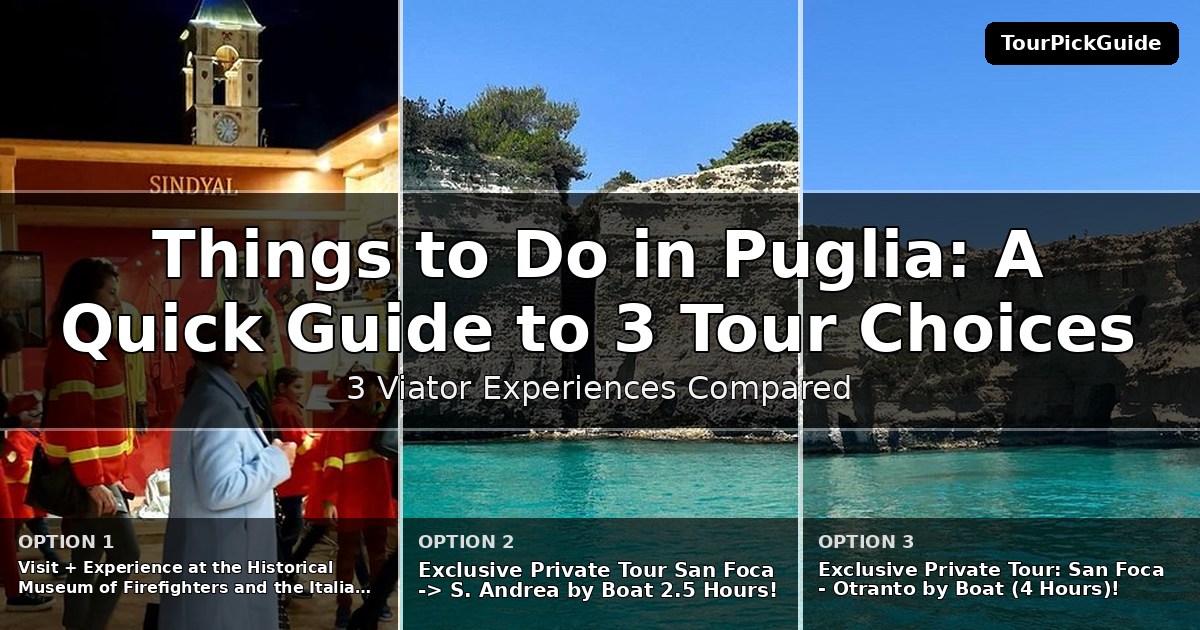 things to do in Puglia – three Viator experiences compared