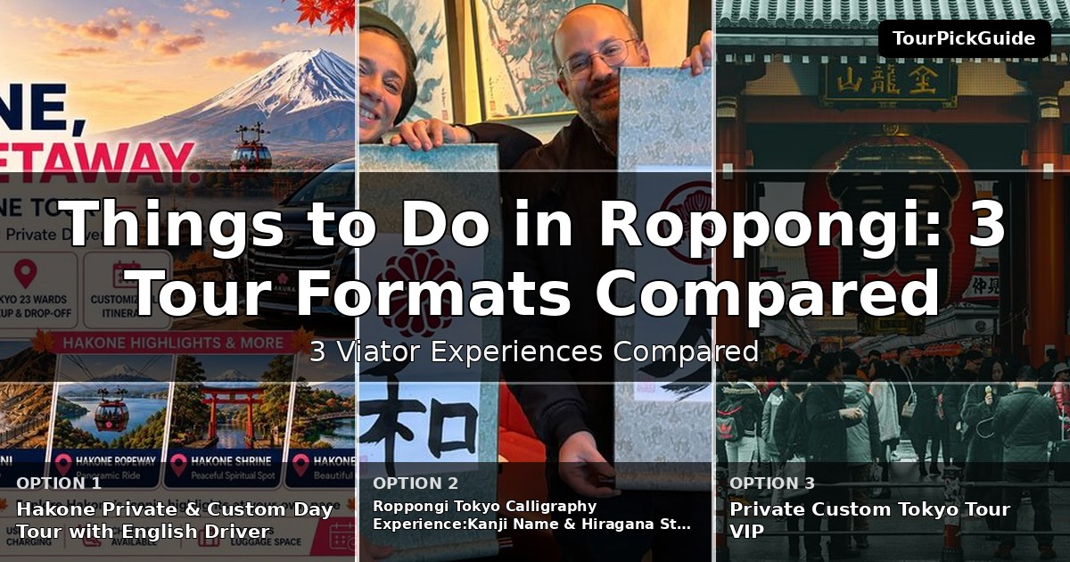things to do in Roppongi – three Viator experiences compared