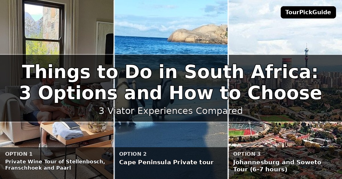things to do in South Africa – three Viator experiences compared