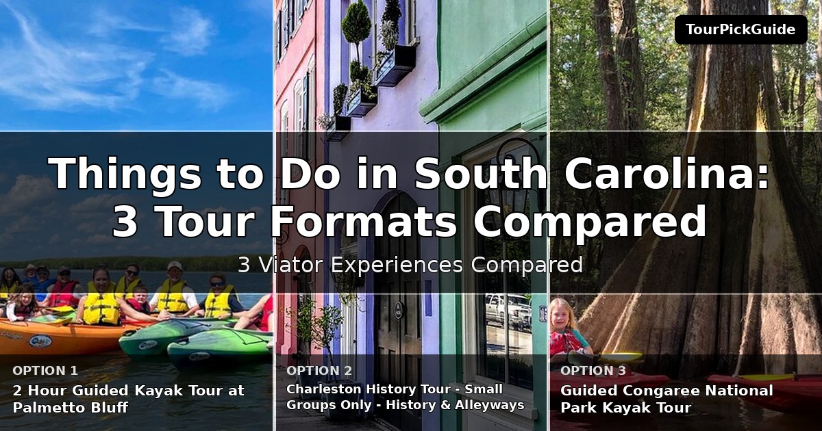things to do in South Carolina – three Viator experiences compared