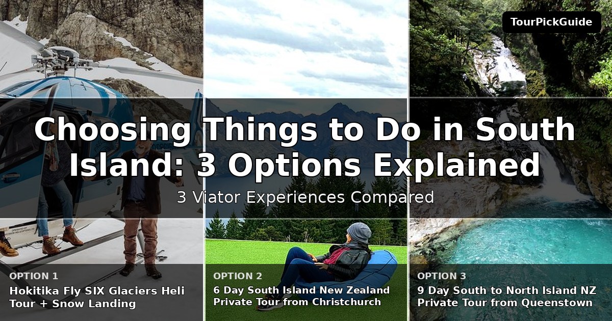 things to do in South Island – three Viator experiences compared