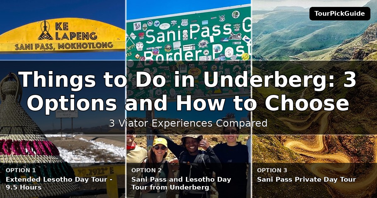 things to do in Underberg – three Viator experiences compared