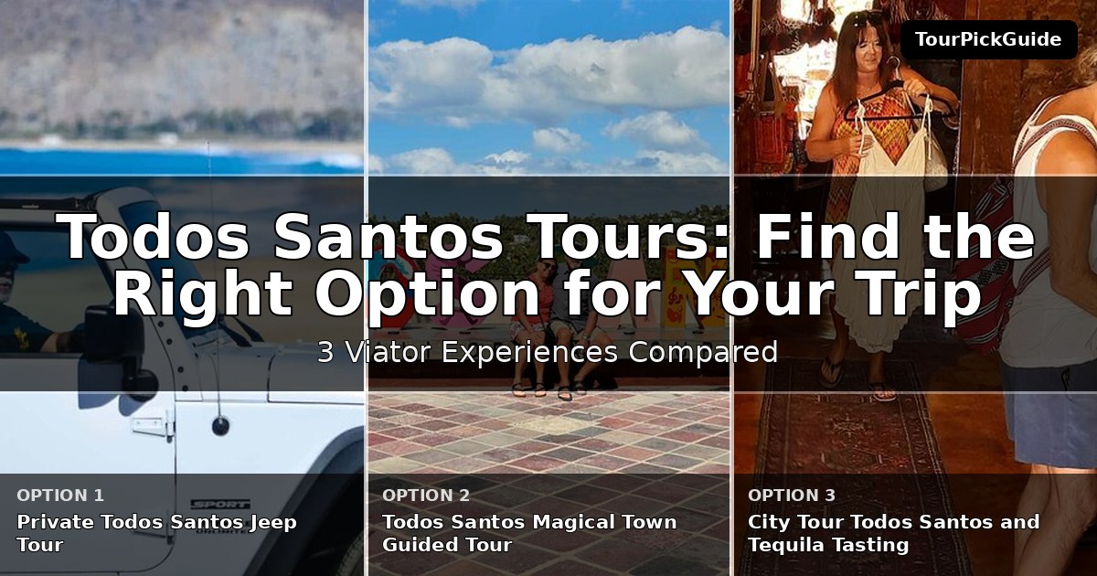 Todos Santos tours – three Viator experiences compared