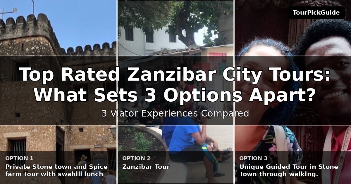 top rated Zanzibar City tours – three Viator experiences compared