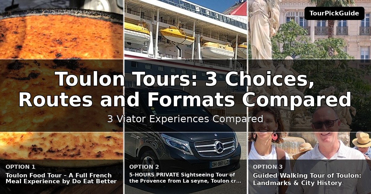 Toulon tours – three Viator experiences compared
