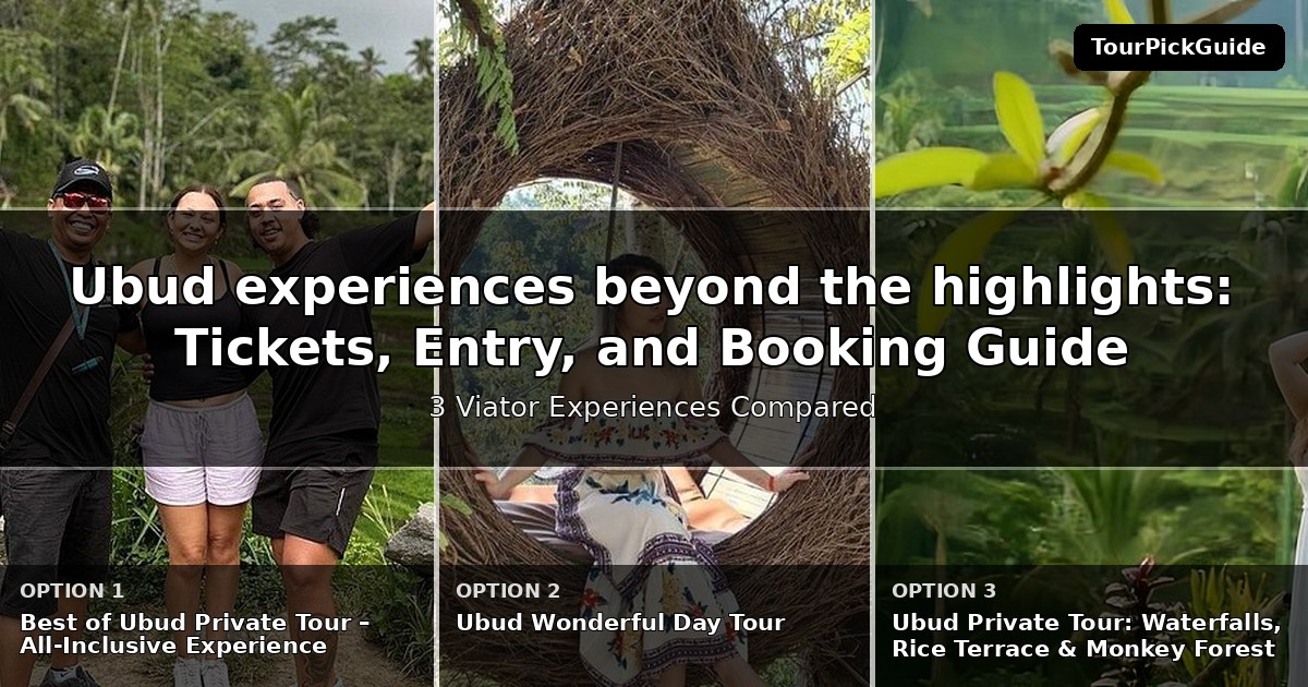 Ubud experiences beyond the highlights – three Viator experiences compared