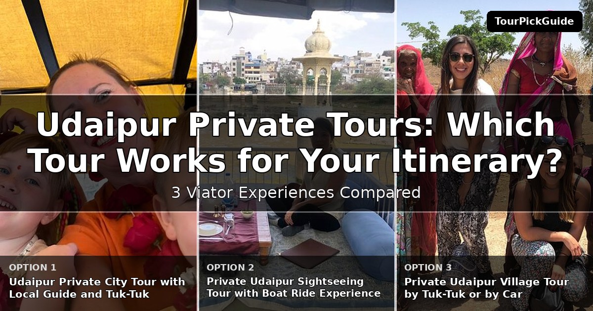 Udaipur private tours – three Viator experiences compared