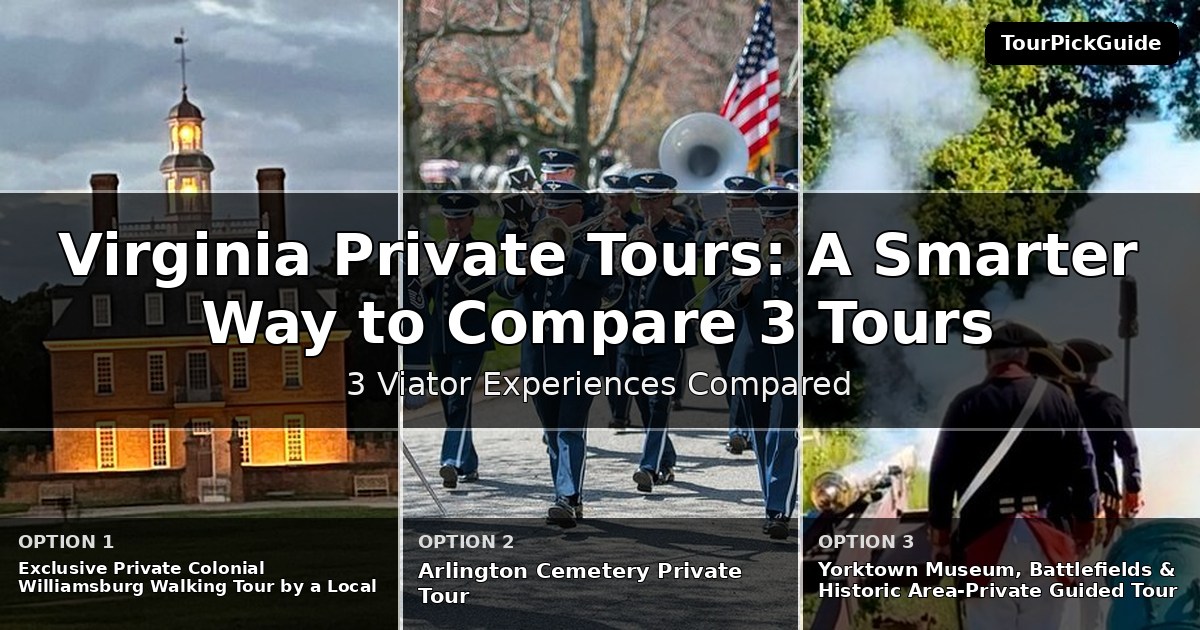 Virginia private tours – three Viator experiences compared