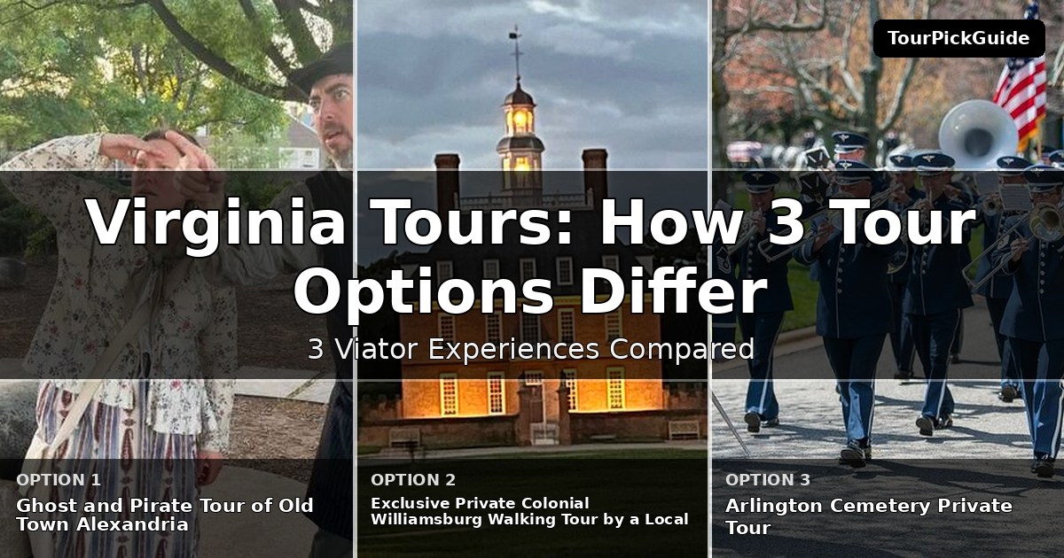 Virginia tours – three Viator experiences compared
