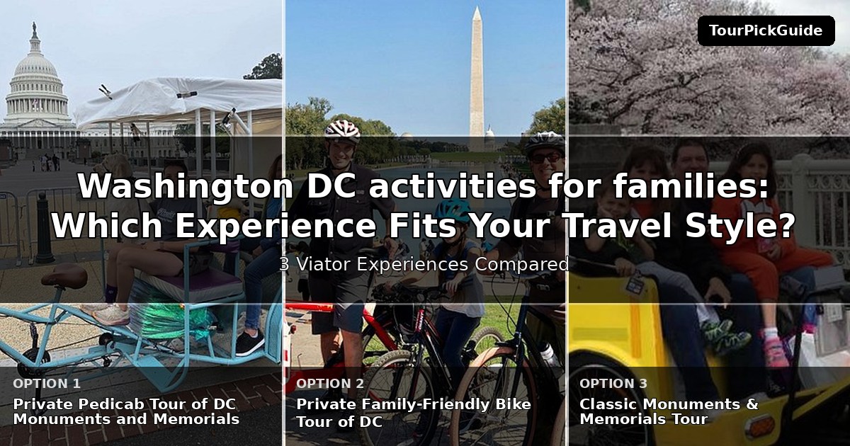 Washington DC activities for families – three Viator experiences compared
