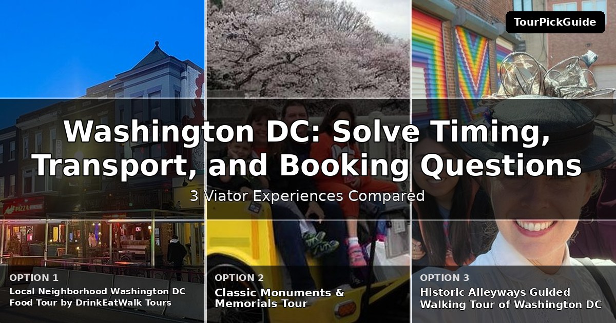 Washington DC experiences beyond the highlights – three Viator experiences compared