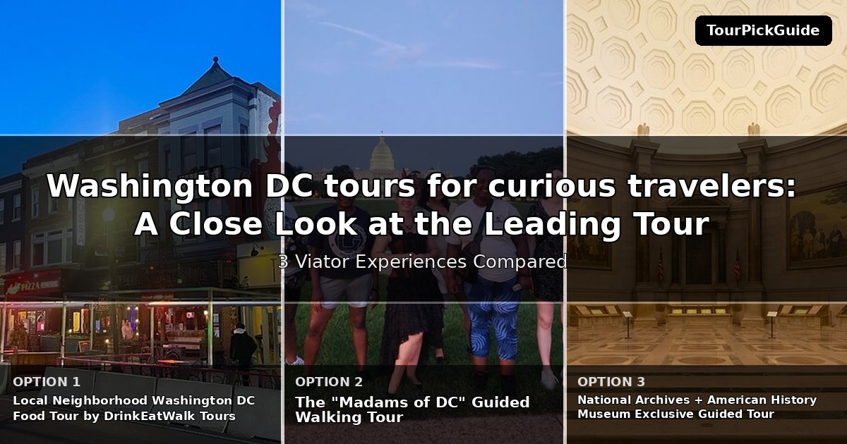 Washington DC tours for curious travelers – three Viator experiences compared
