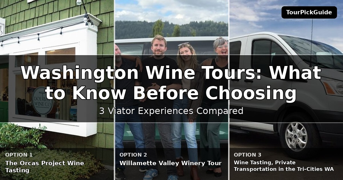 Washington wine tours – three Viator experiences compared
