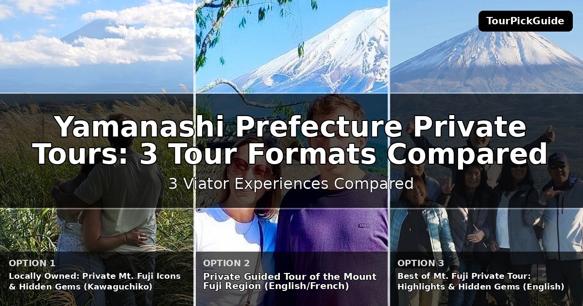 Yamanashi Prefecture private tours – three Viator experiences compared