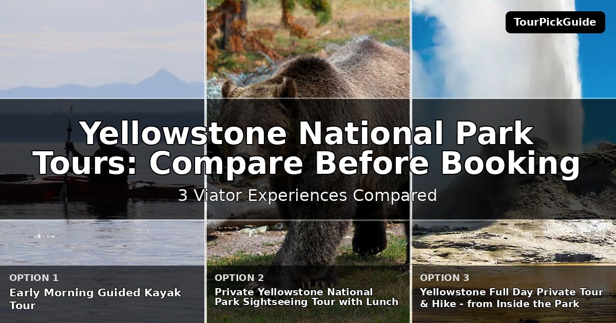 Yellowstone National Park tours for first time visitors – three Viator experiences compared