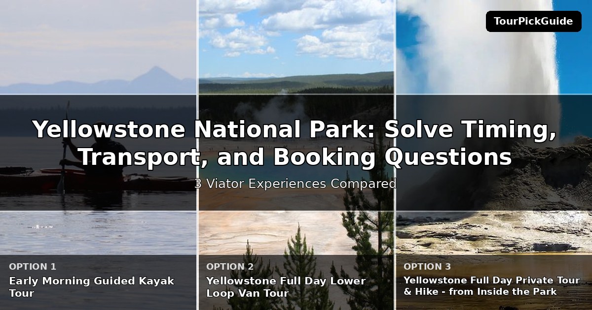 Yellowstone National Park tours for photography fans – three Viator experiences compared
