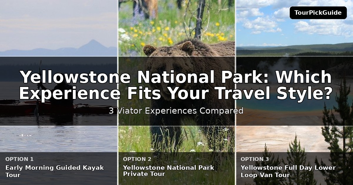Yellowstone National Park tours for weekend trips – three Viator experiences compared