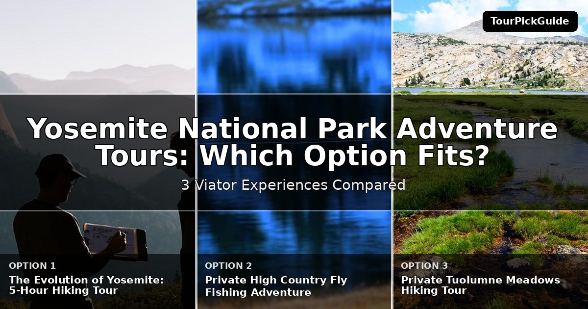 Yosemite National Park adventure tours – three Viator experiences compared